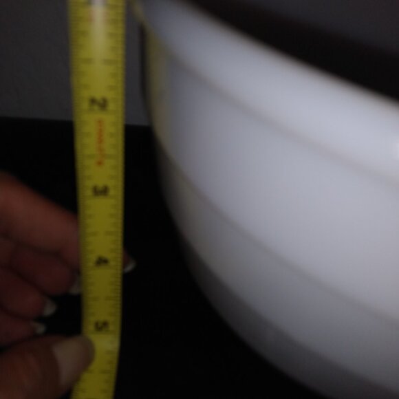 Vintage General Electric (GE) White Ribbed Milk Glass Mixing Bowl - Picture 7 of 8